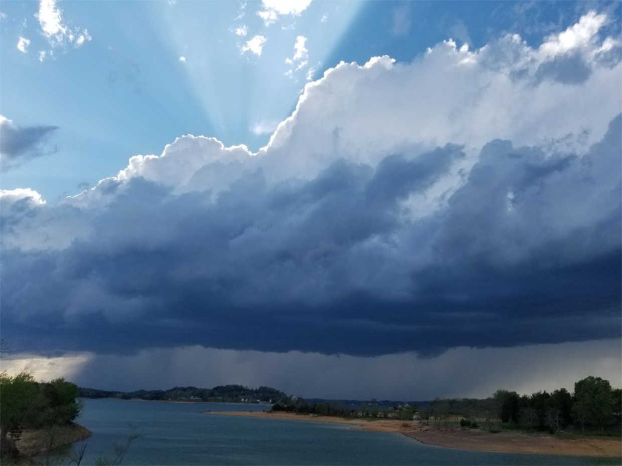 Dramatic clouds over Douglas Lake